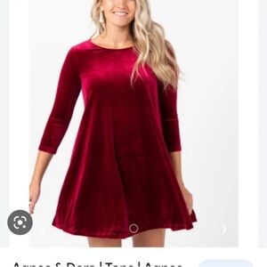 Agnes & Dora Velvet Dress